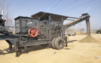 移動制砂機-可移動制砂一體機-小型移動破碎制沙機圖片視頻及價格